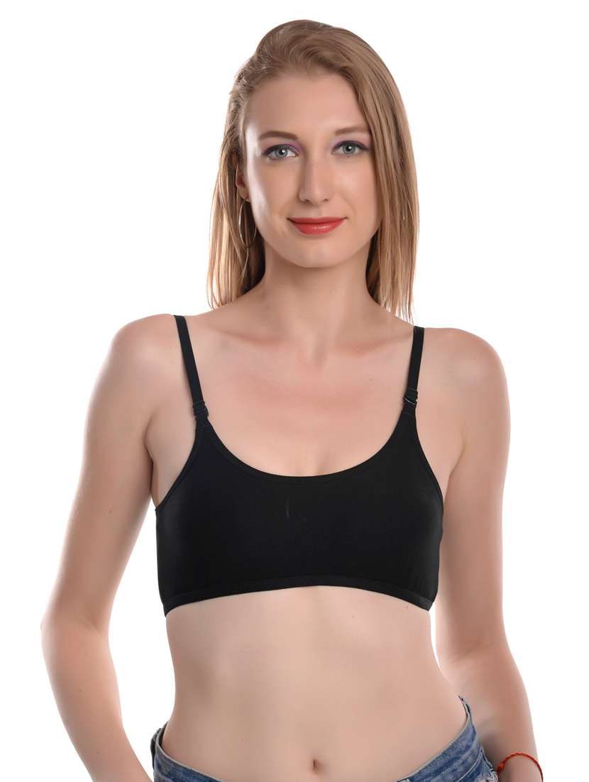 pack of 3 multi colored solid sports bra - 19087100 -  Standard Image - 1