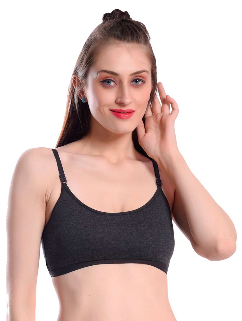 pack of 3 multi colored solid sport bra - 19087285 -  Standard Image - 1