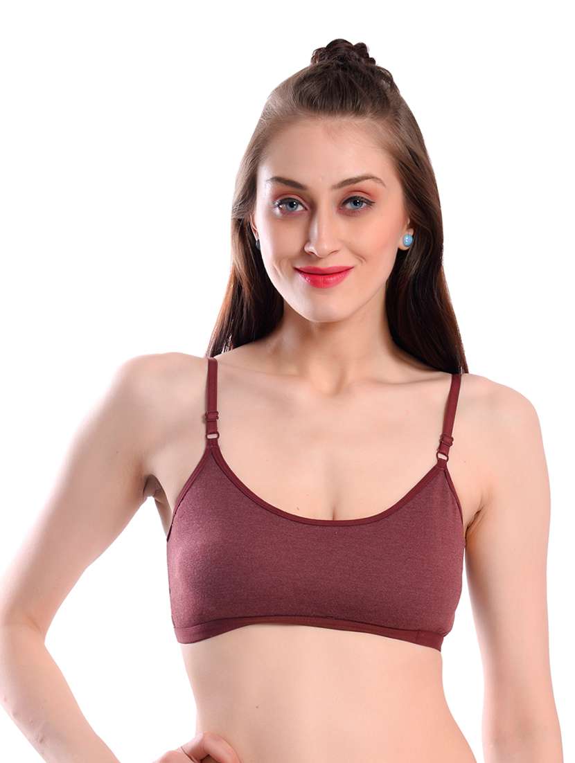 pack of 3 multi colored solid sport bra - 19087286 -  Standard Image - 1