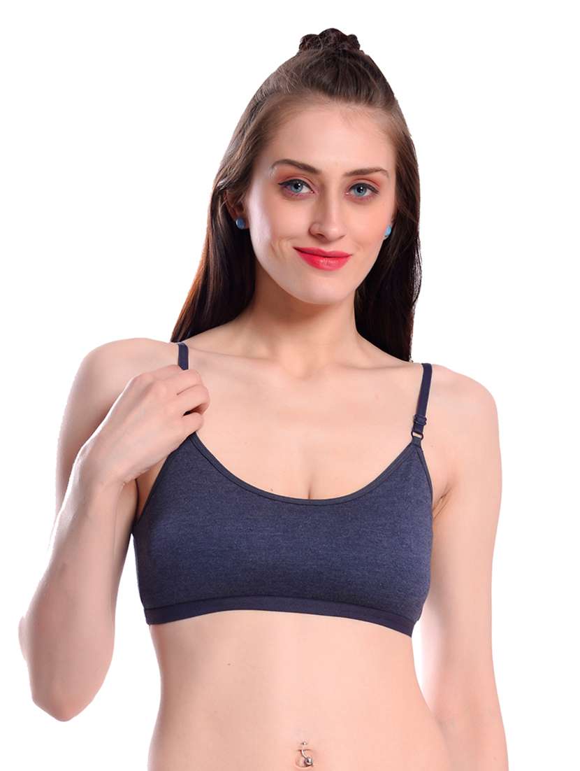 pack of 3 multi colored solid sport bra - 19087287 -  Standard Image - 1