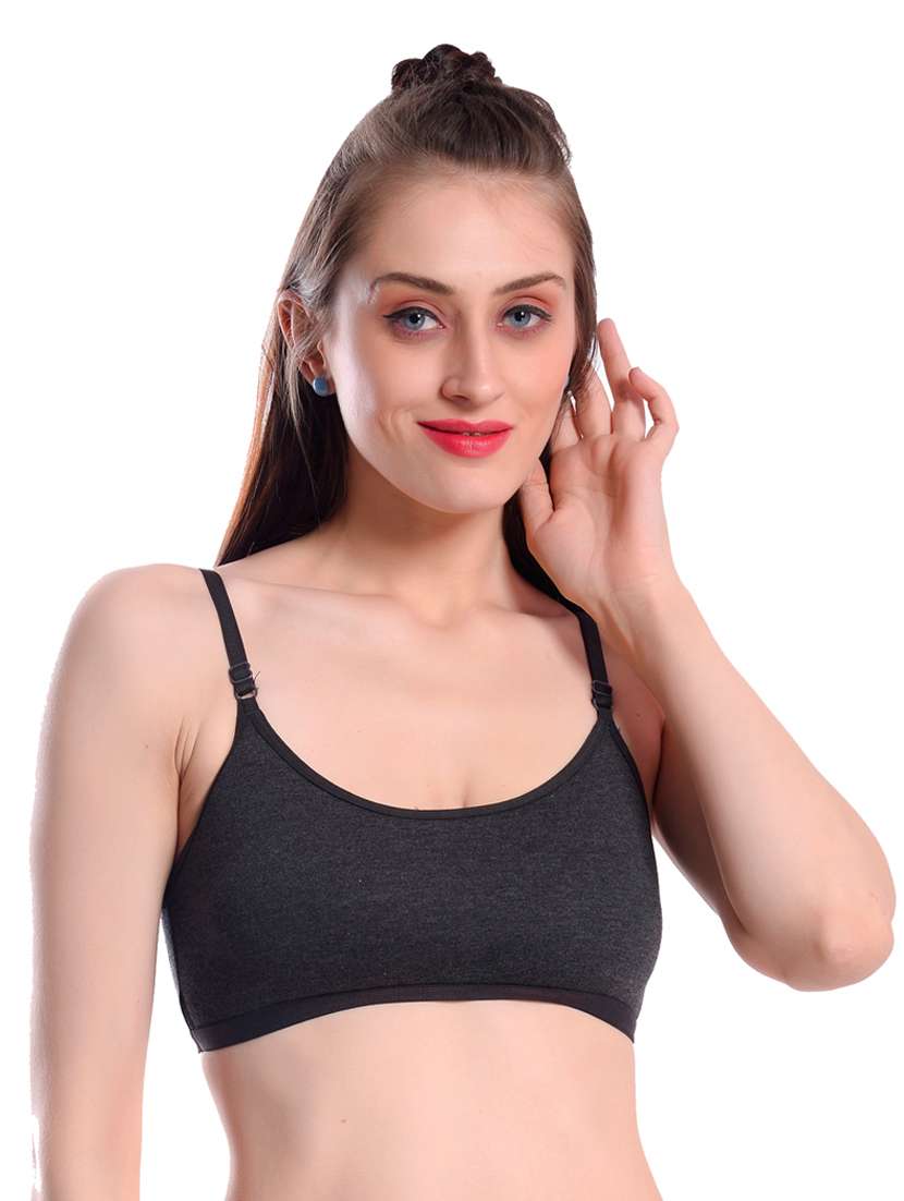 pack of 3 multi colored solid sport bra - 19087290 -  Standard Image - 1