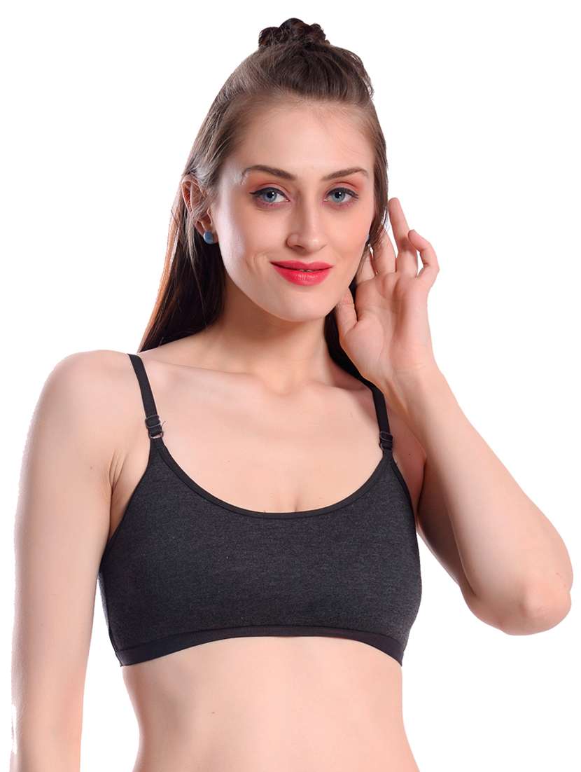 pack of 3 multi colored solid sport bra - 19087293 -  Standard Image - 1