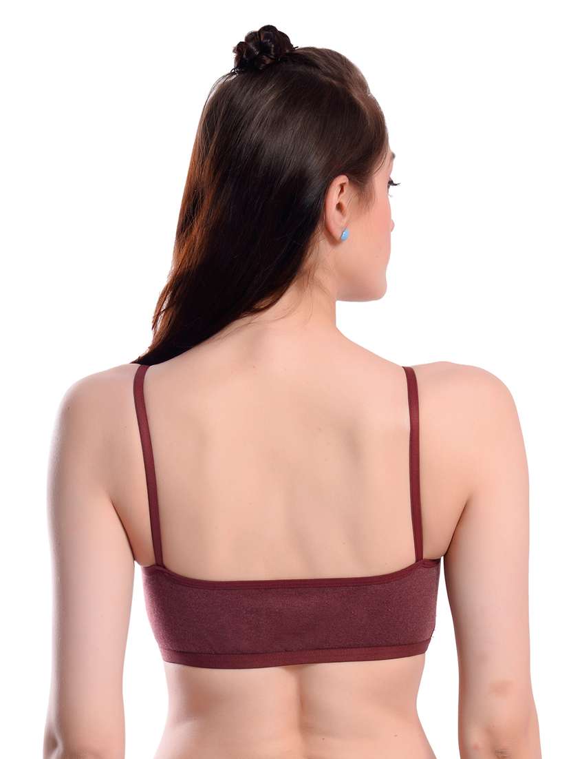 pack of 3 multi colored solid sport bra - 19087293 -  Standard Image - 4