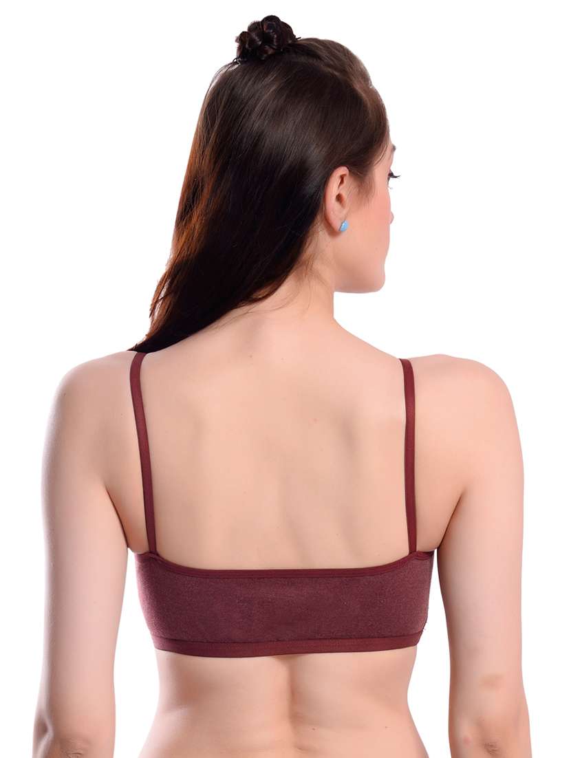 pack of 3 multi colored solid sport bra - 19087298 -  Standard Image - 4