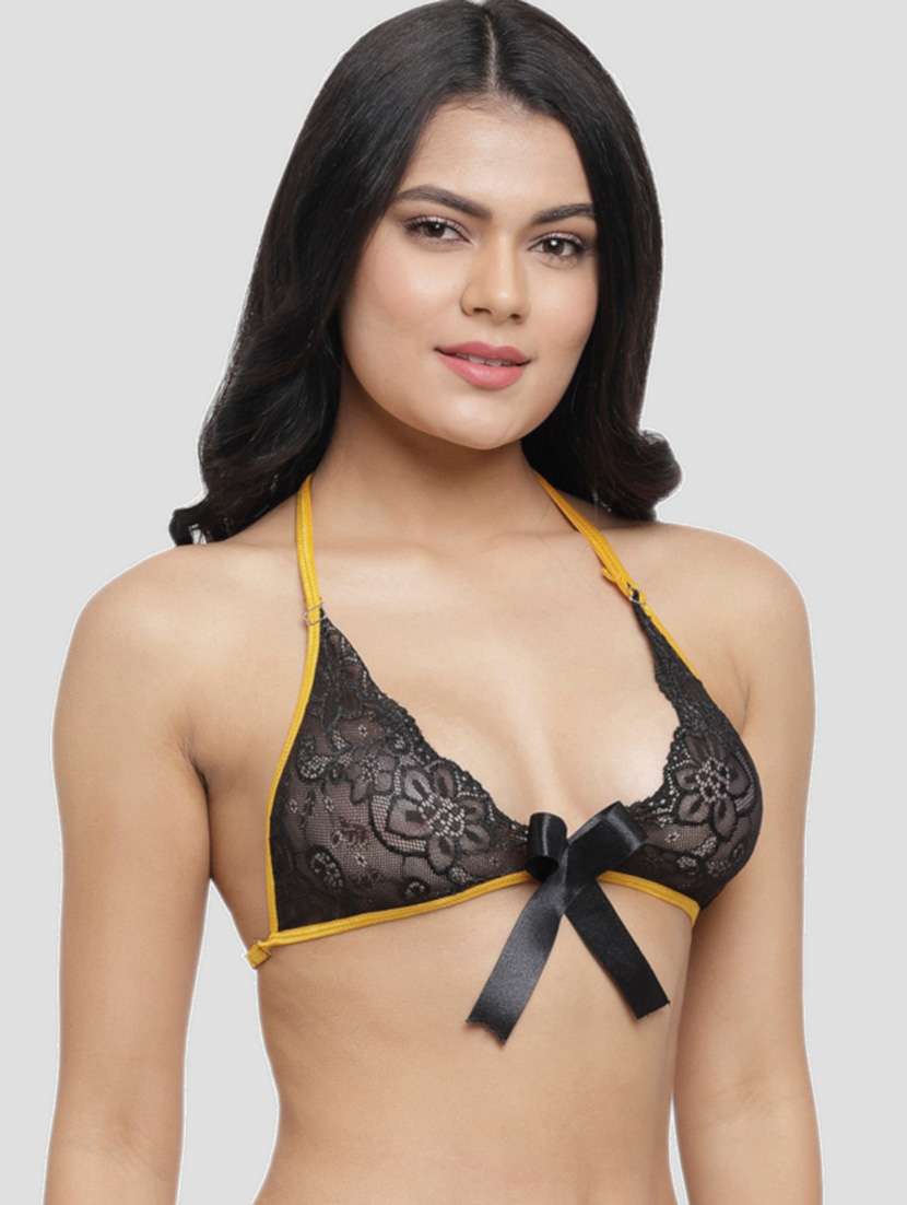 black solid bralettes  - 19087593 -  Standard Image - 1