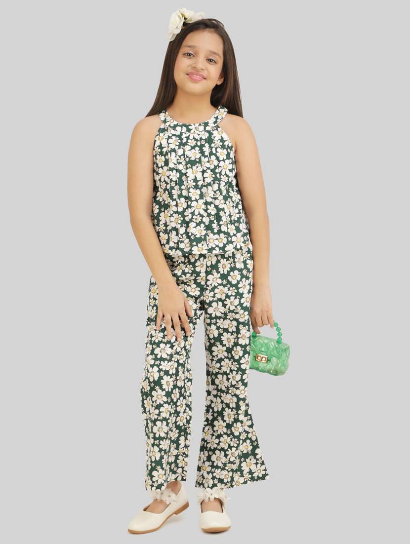 girls floral full length co-ord set