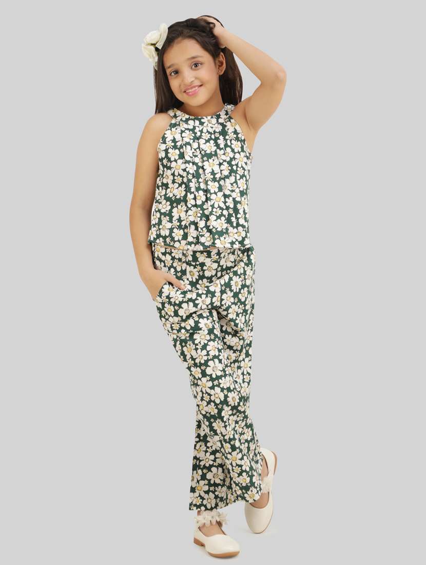 girls floral full length co-ord set - 19087714 -  Standard Image - 4