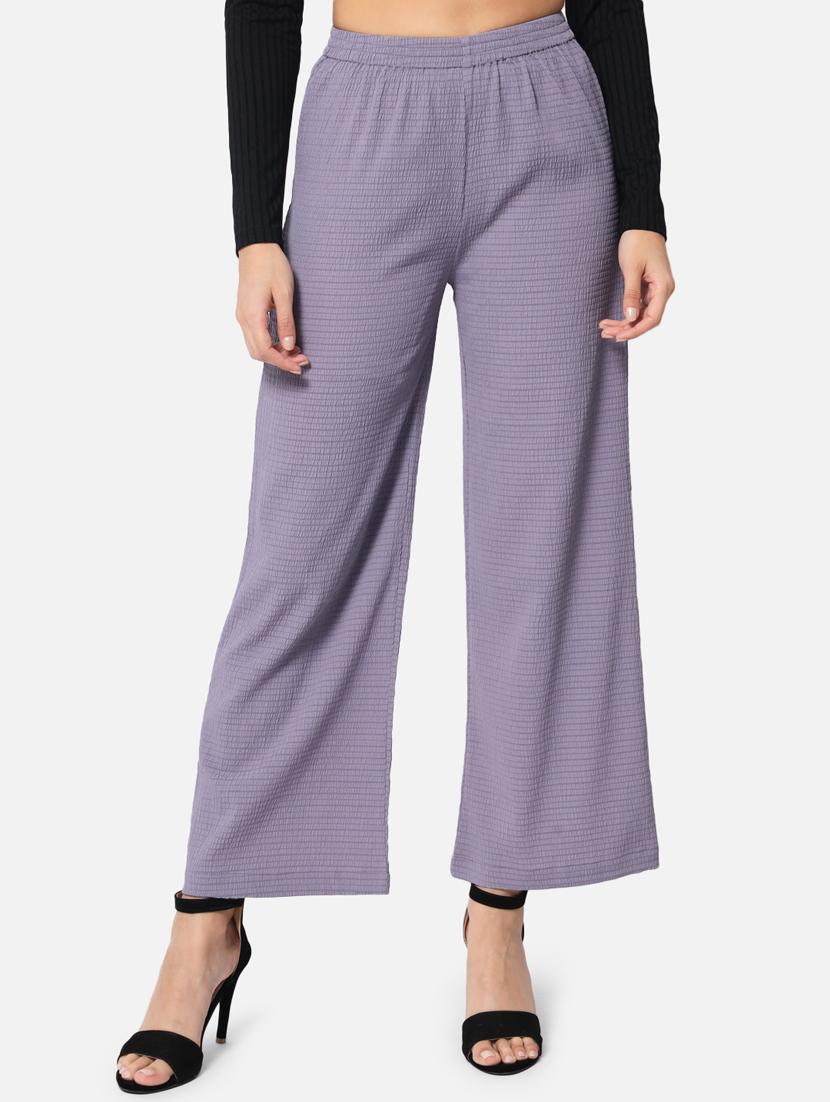 mid rise solid straight palazzo - 19087762 -  Zoom Image - 0