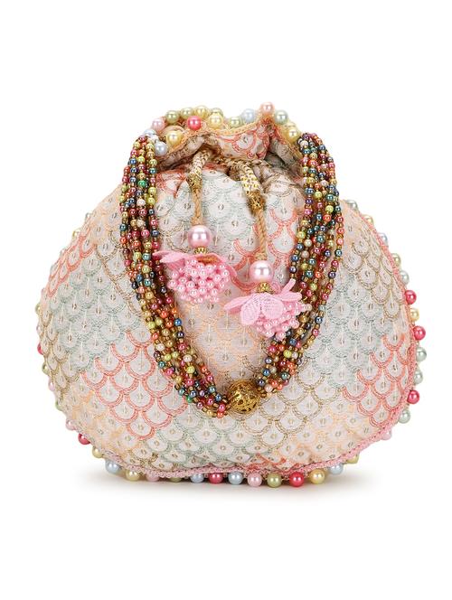 multi colored faux silk regular potli - 19088779 - Standard Image - 0