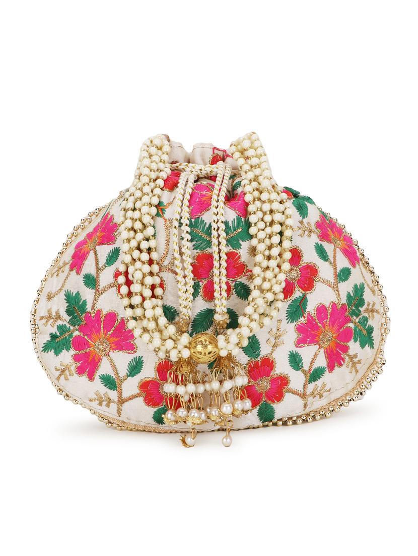 multi colored faux silk regular potli - 19088786 - Zoom Image - 0