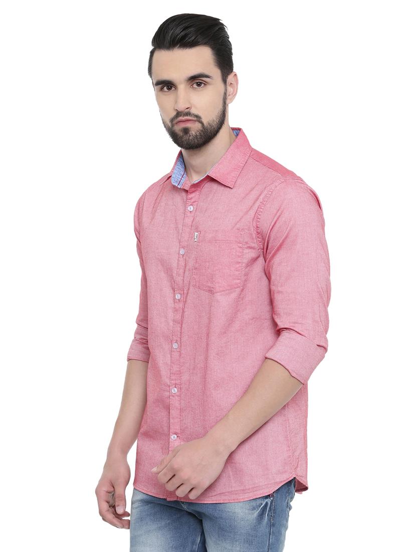 red solid casual shirt - 19088912 - Standard Image - 1