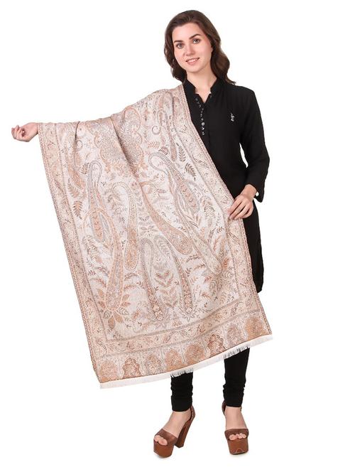 white self design scarf - 19089391 - Standard Image - 0