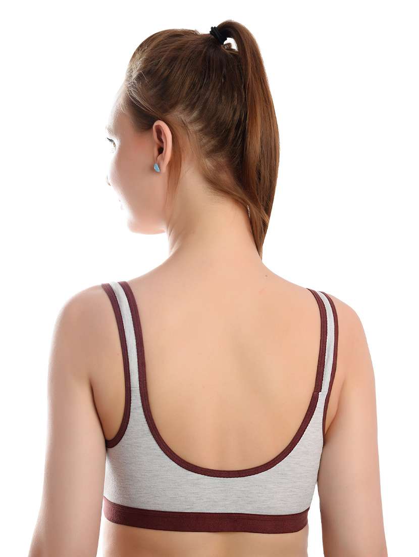 pack of 3 multi colored solid sports bra - 19089435 -  Standard Image - 4