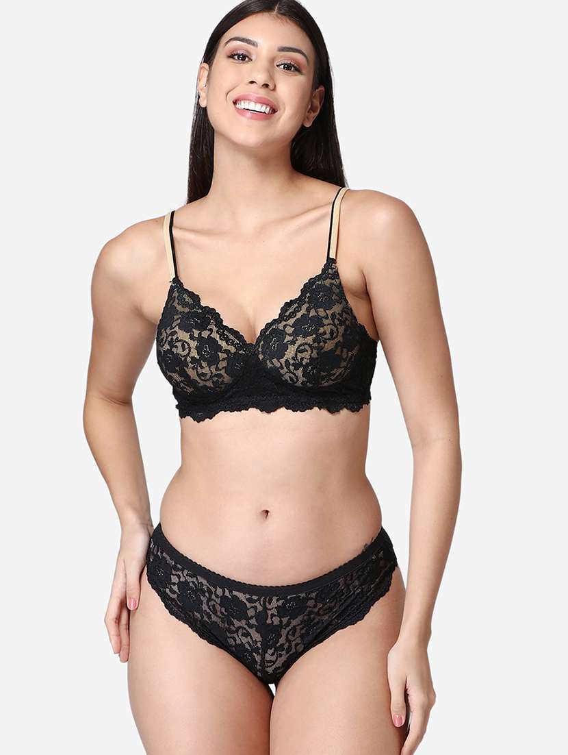 pack of 2 laced bra and panty set - 19100727 -  Standard Image - 1
