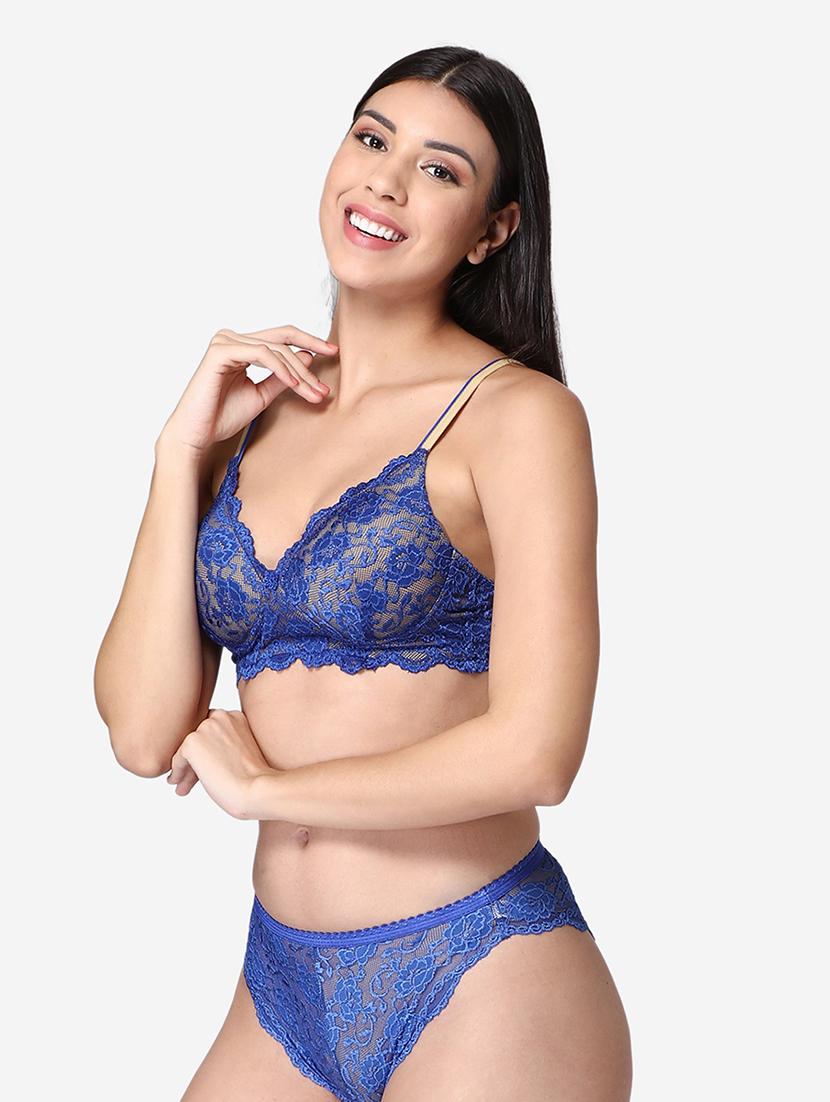 pack of 2 laced bra and panty set - 19100728 - Standard Image - 4