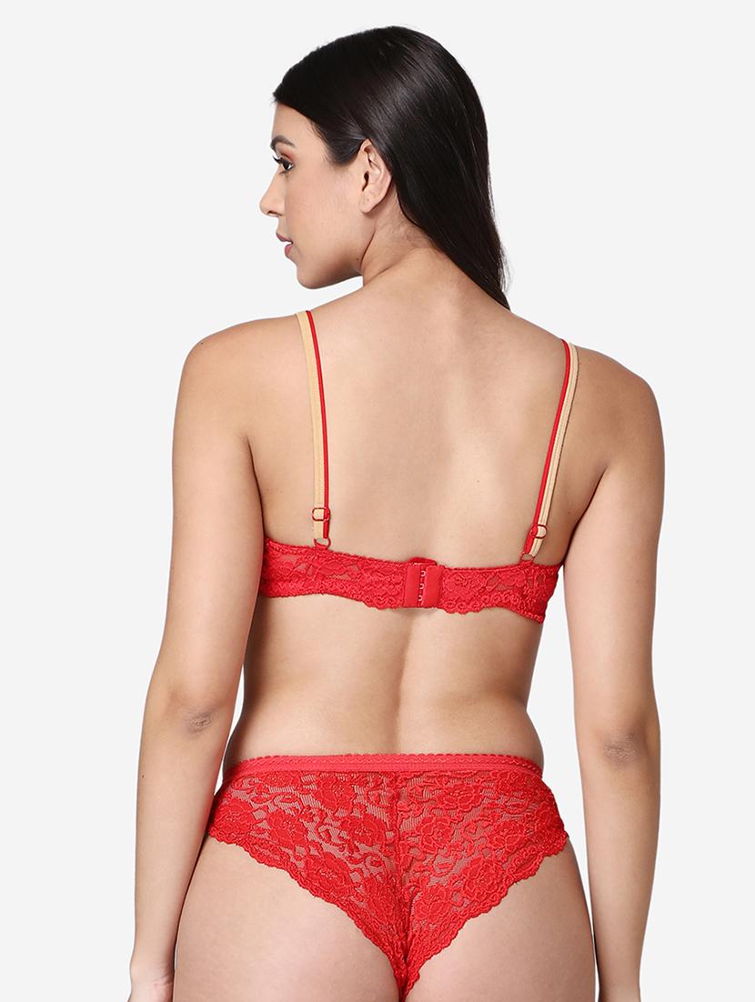 pack of 2 laced bra and panty set - 19100729 - Standard Image - 6