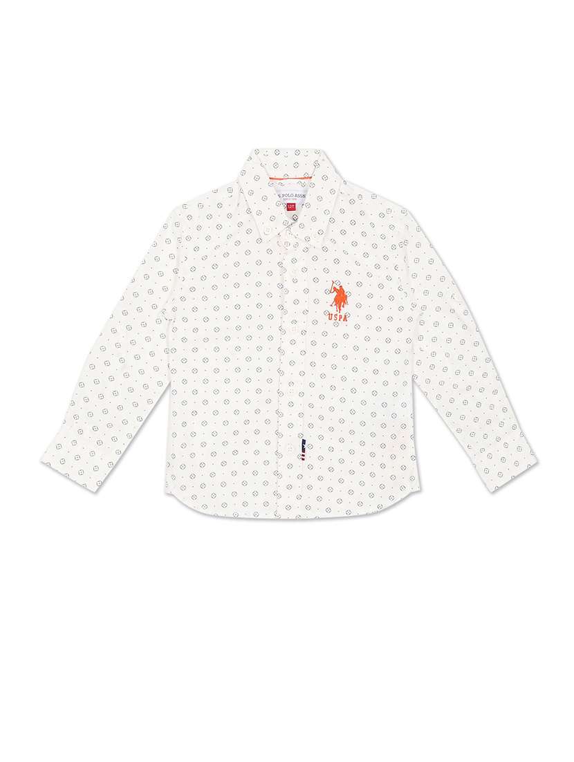 boys printed cotton shirt