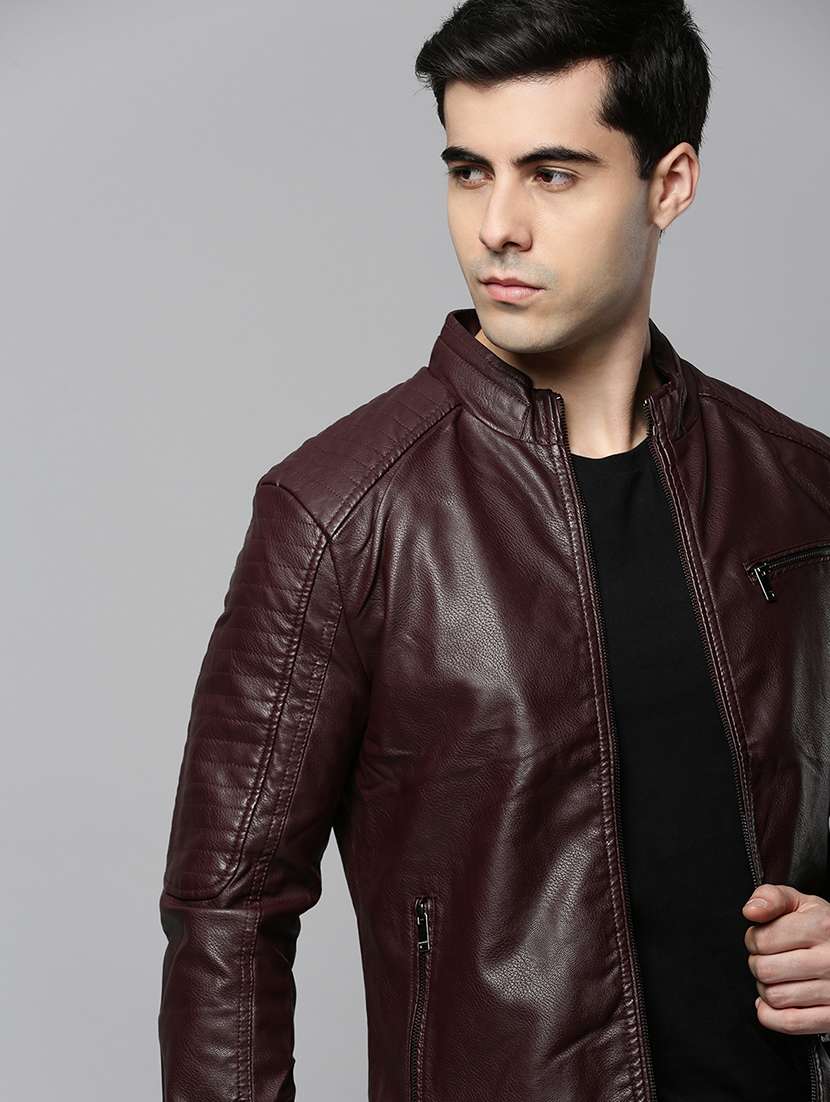 brown leather casual jacket - 19101551 -  Standard Image - 1