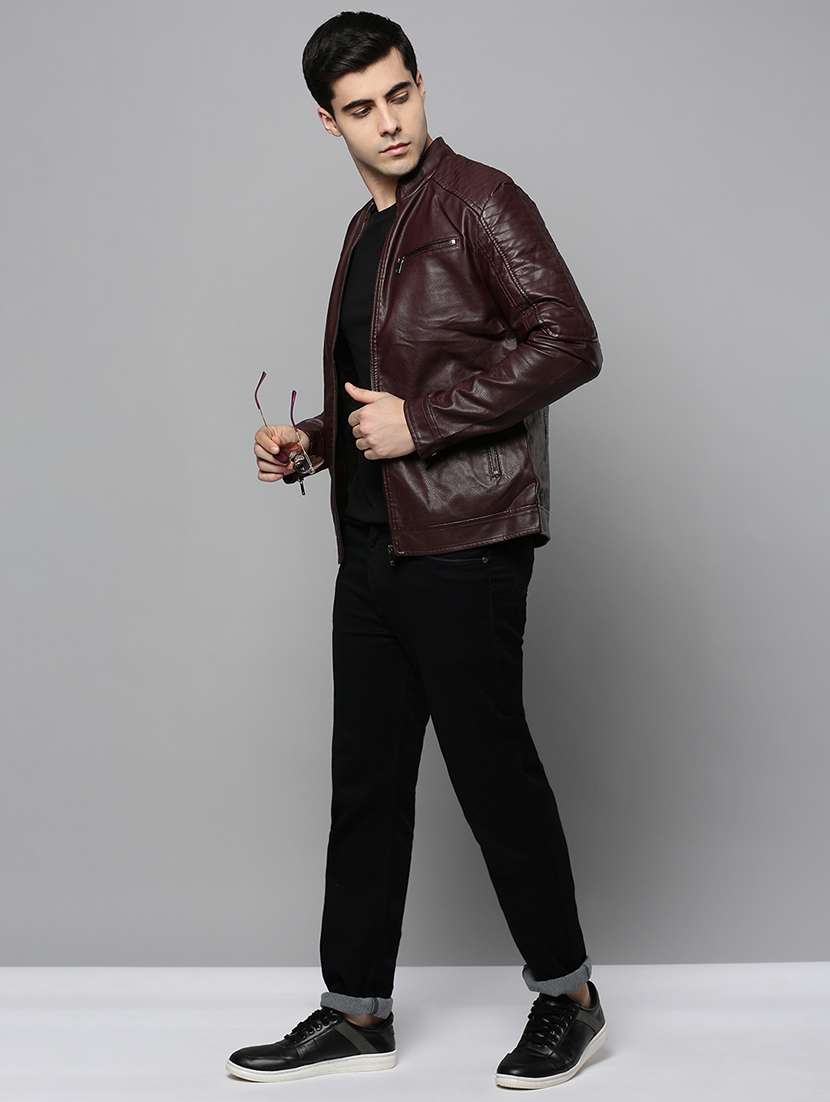 brown leather casual jacket - 19101551 -  Standard Image - 4
