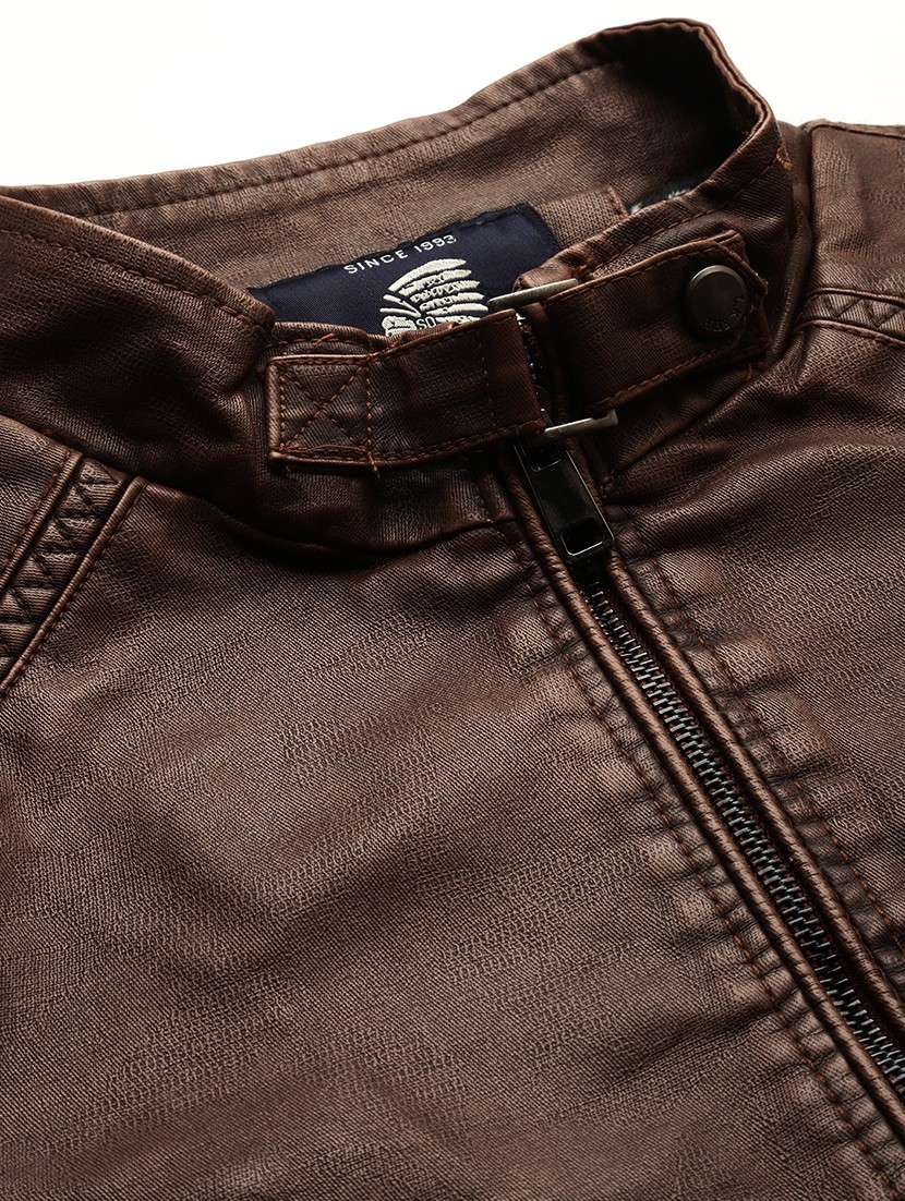 brown leather casual jacket - 19101567 -  Standard Image - 6