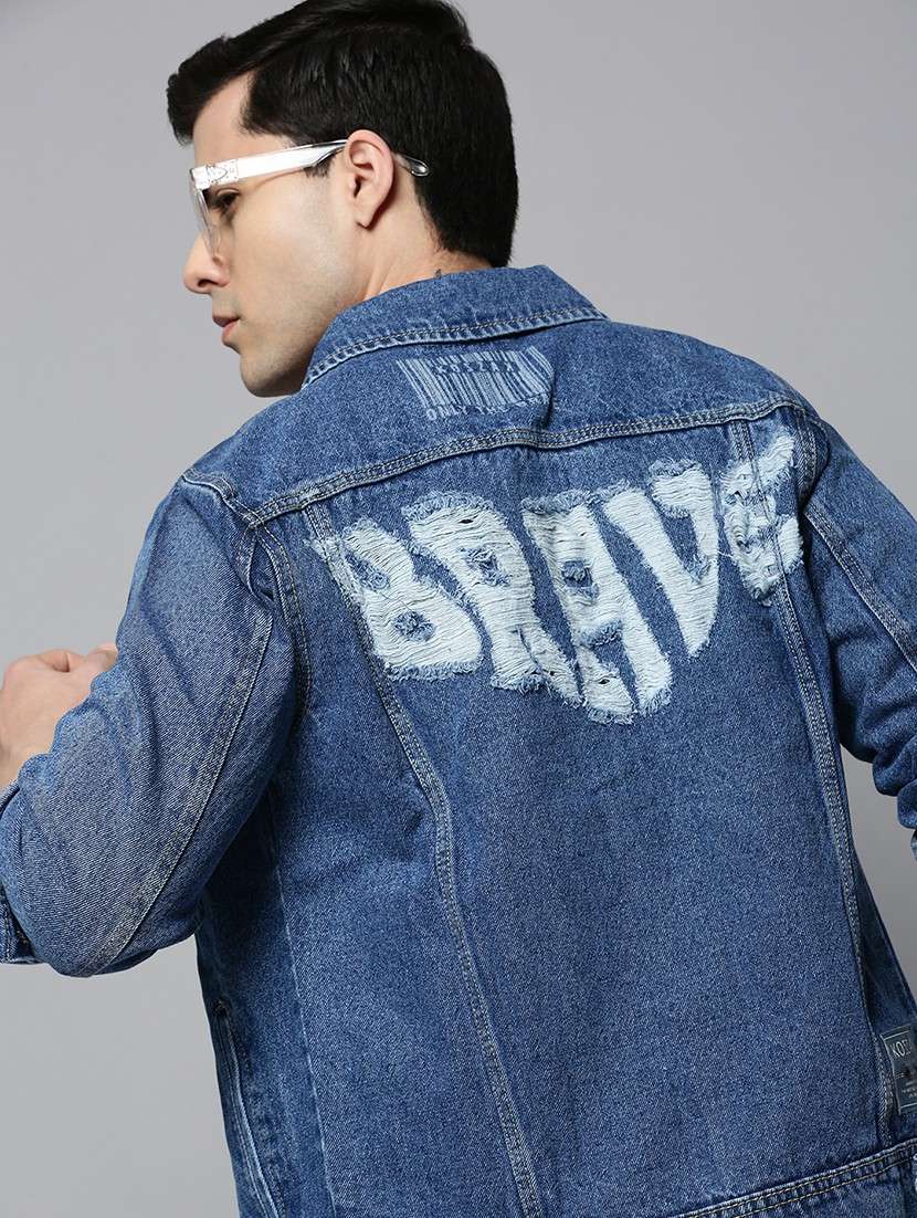 blue rugged denim jacket - 19101577 - Standard Image - 4