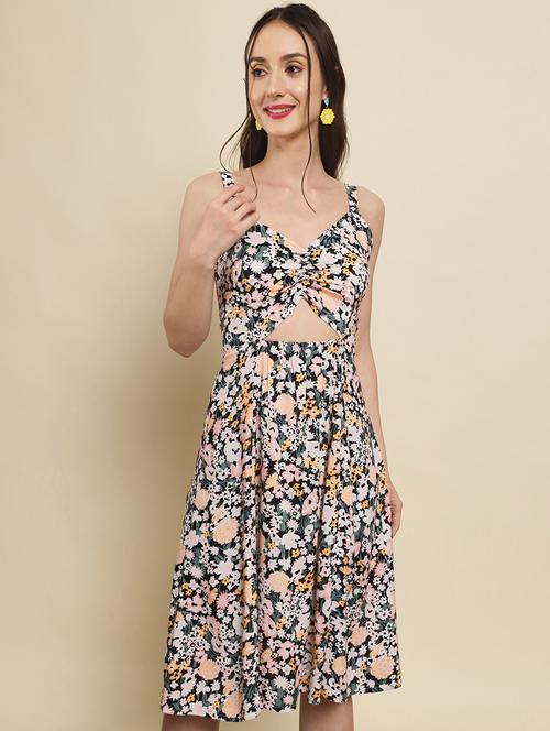 women's fit & flare floral dress - 19102133 -  Standard Image - 0