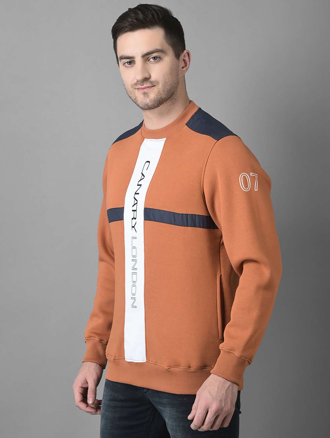 mens front print sweatshirt - 19102173 -  Standard Image - 1