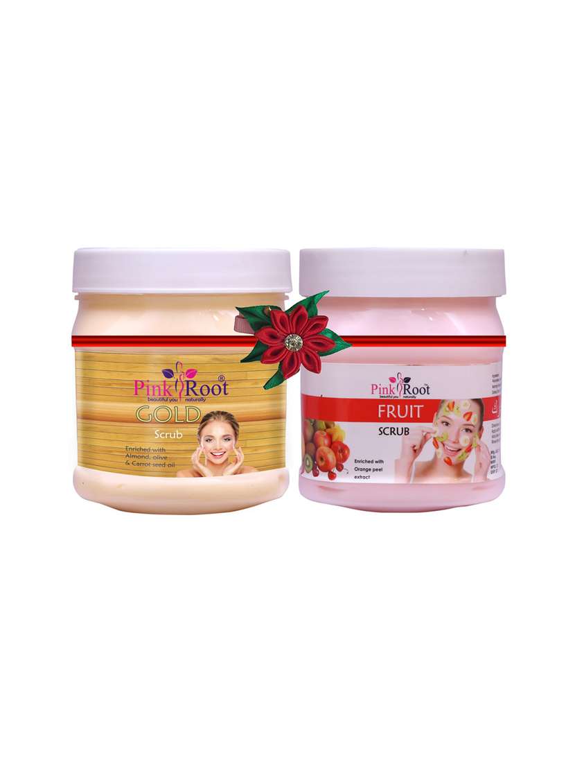 gold scrub 500gm with fruit scrub 500gm