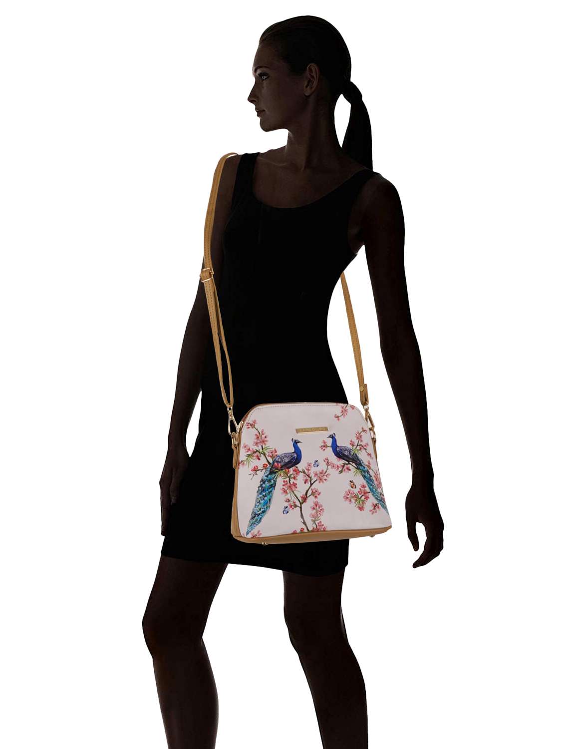 beige leatherette (pu) sling bag - 19108467 - Standard Image - 6