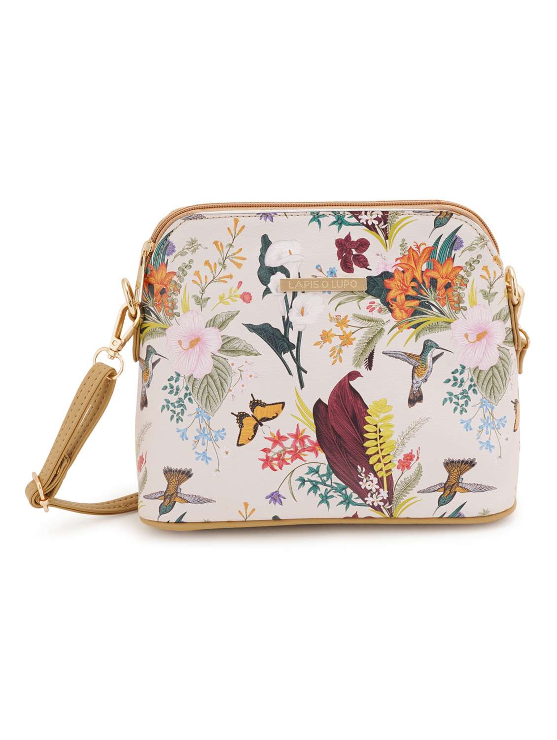 beige leatherette (pu) sling bag - 19108473 - Standard Image - 4