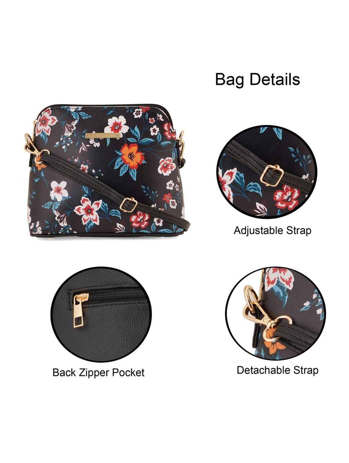 black leatherette (pu) sling bag - 19108474 - Standard Image - 6