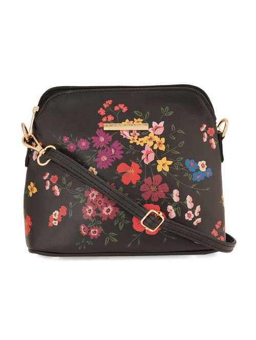 black leatherette (pu) sling bag - 19108475 - Standard Image - 0