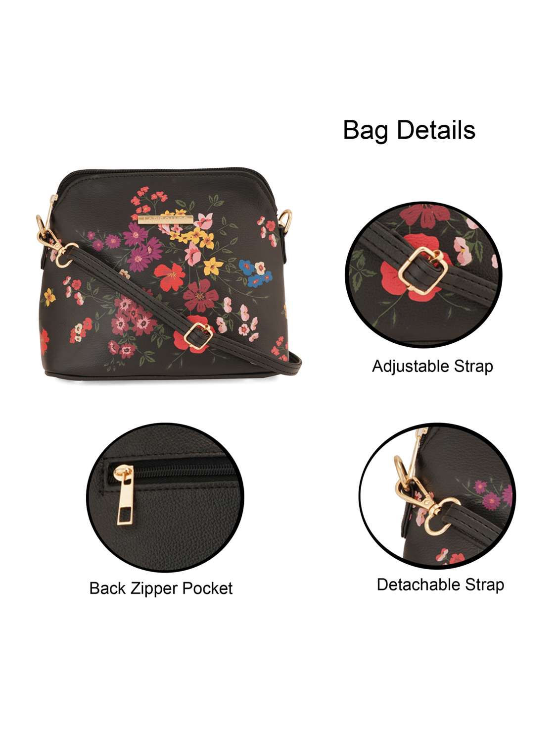 black leatherette (pu) sling bag - 19108475 - Standard Image - 6