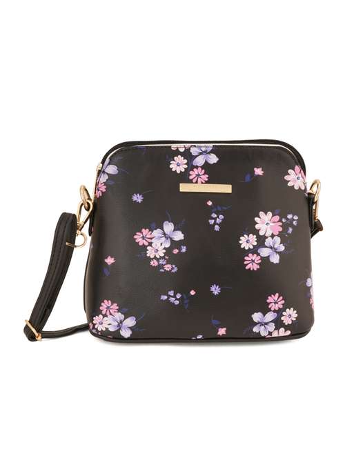 black leatherette (pu) sling bag - 19108476 -  Standard Image - 0