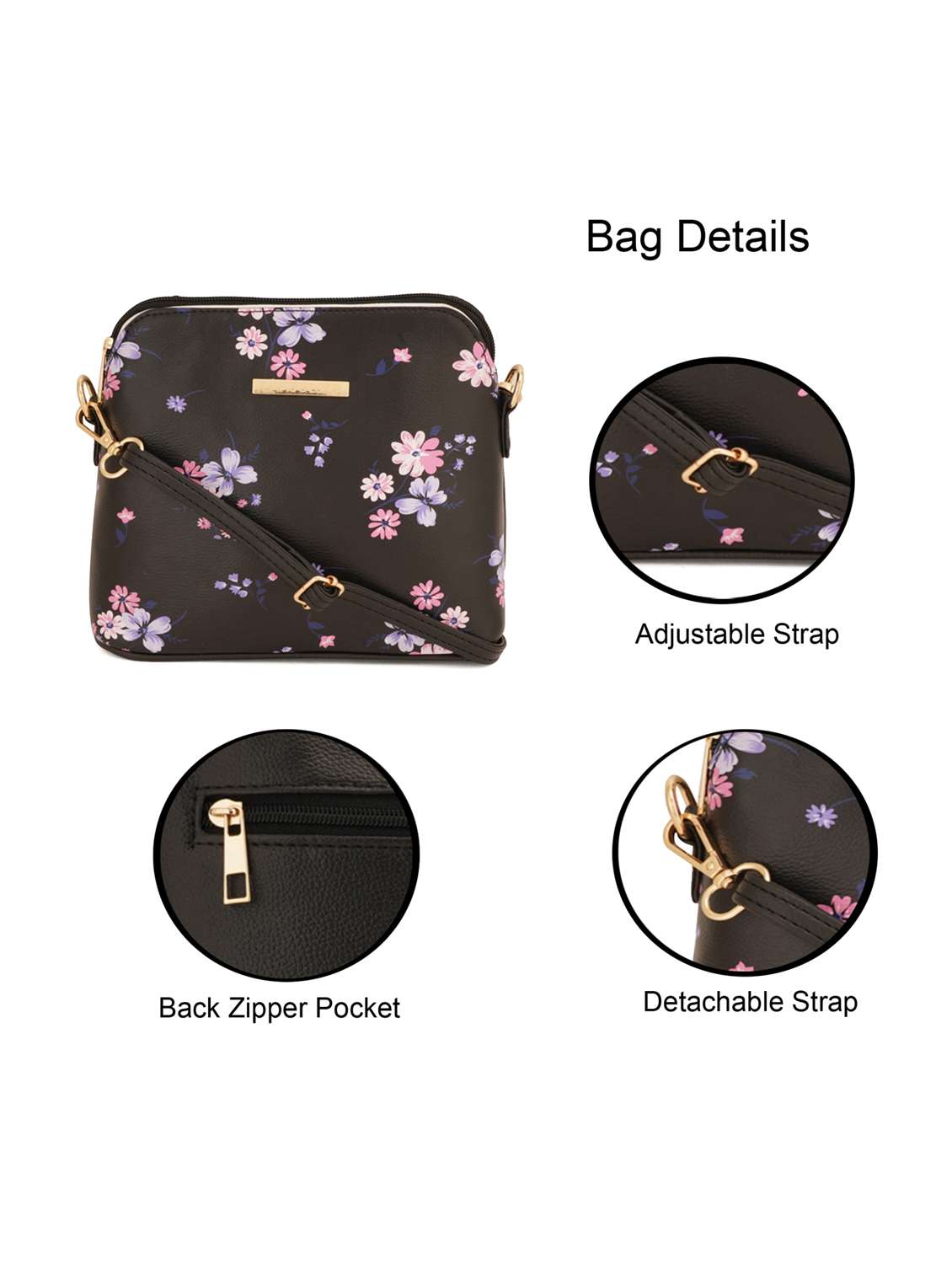 black leatherette (pu) sling bag - 19108476 - Standard Image - 6