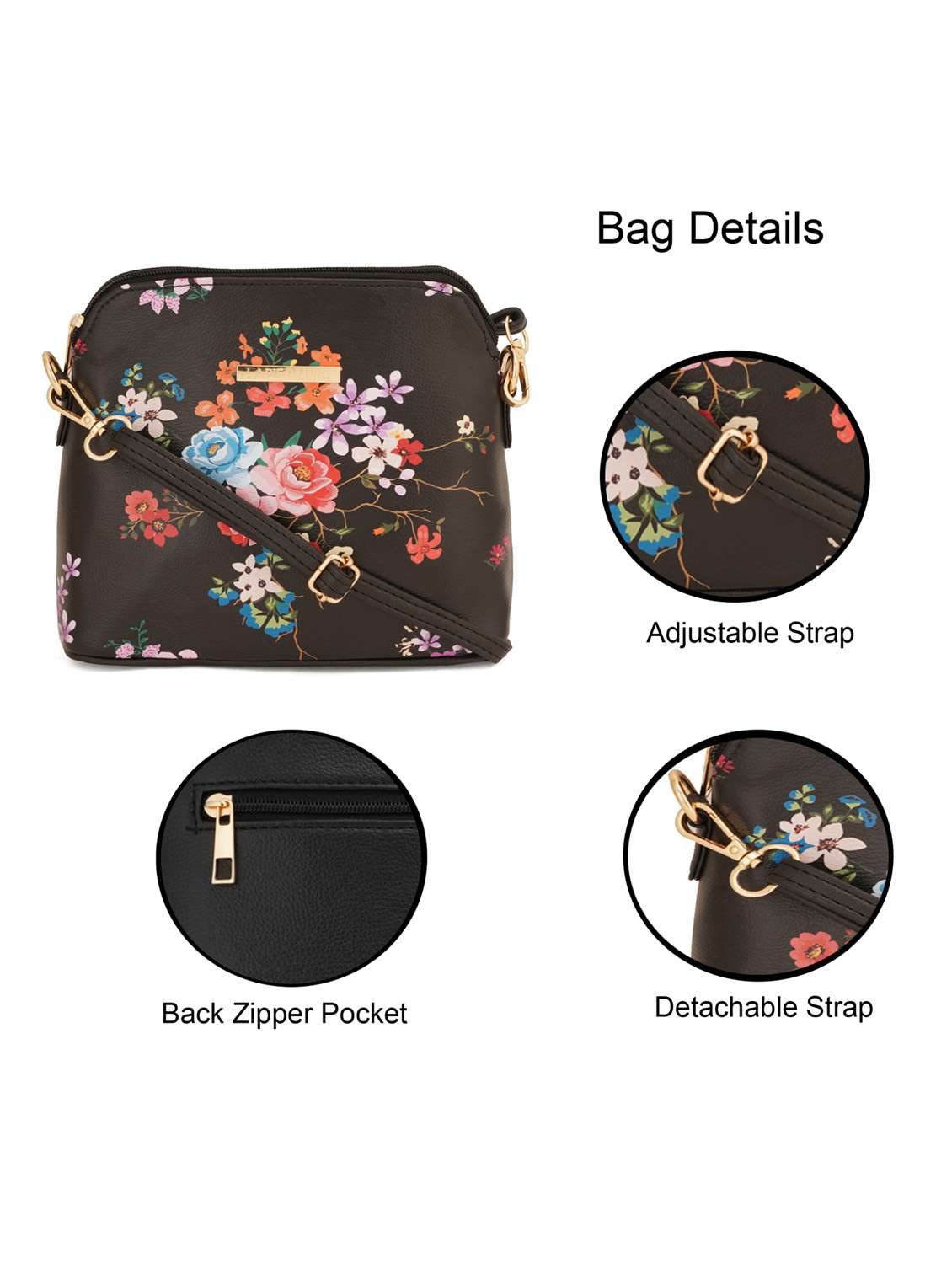 black leatherette (pu) sling bag - 19108477 - Standard Image - 6