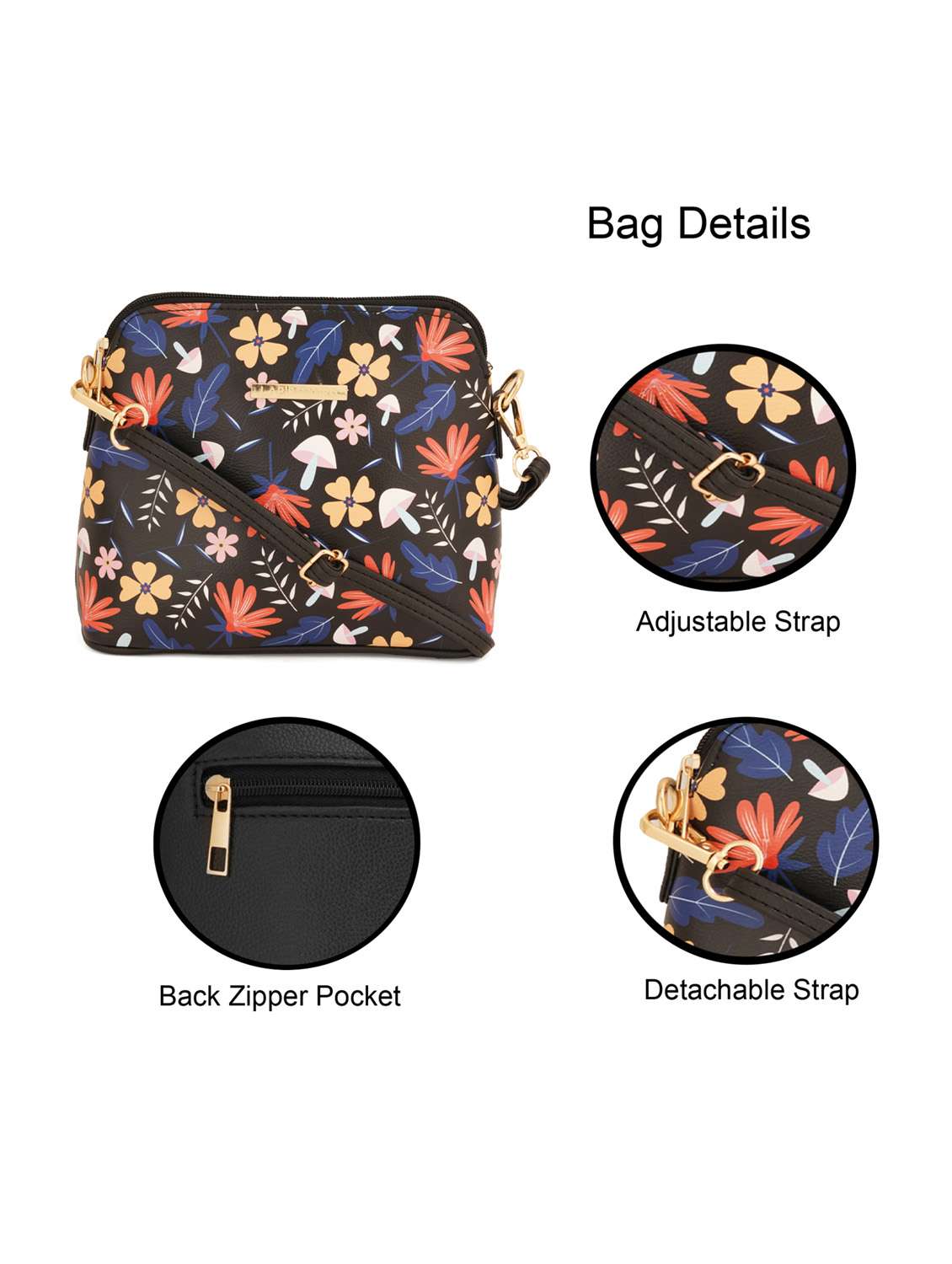 black leatherette (pu) sling bag - 19108478 - Standard Image - 6