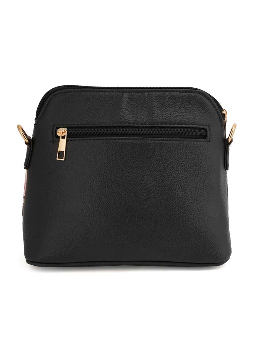 black leatherette (pu) sling bag - 19108483 -  Standard Image - 1