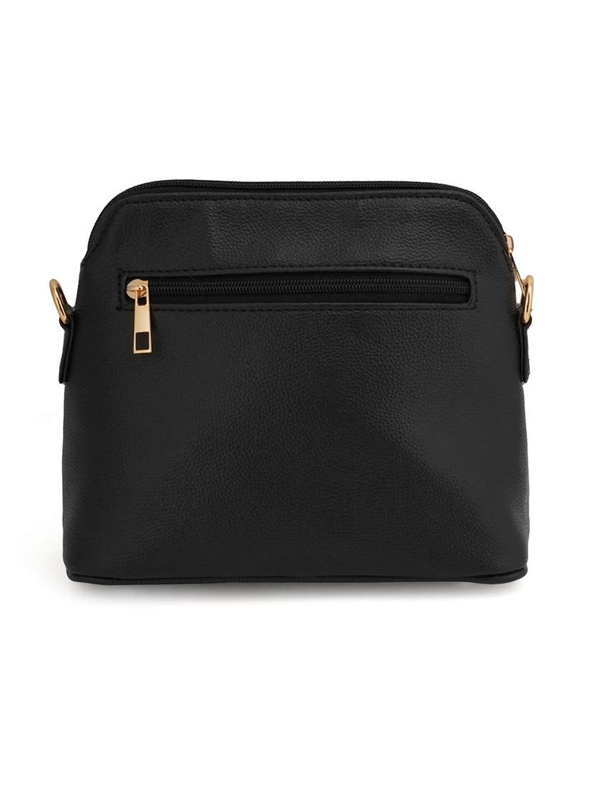 black leatherette (pu) sling bag - 19108484 - Standard Image - 1