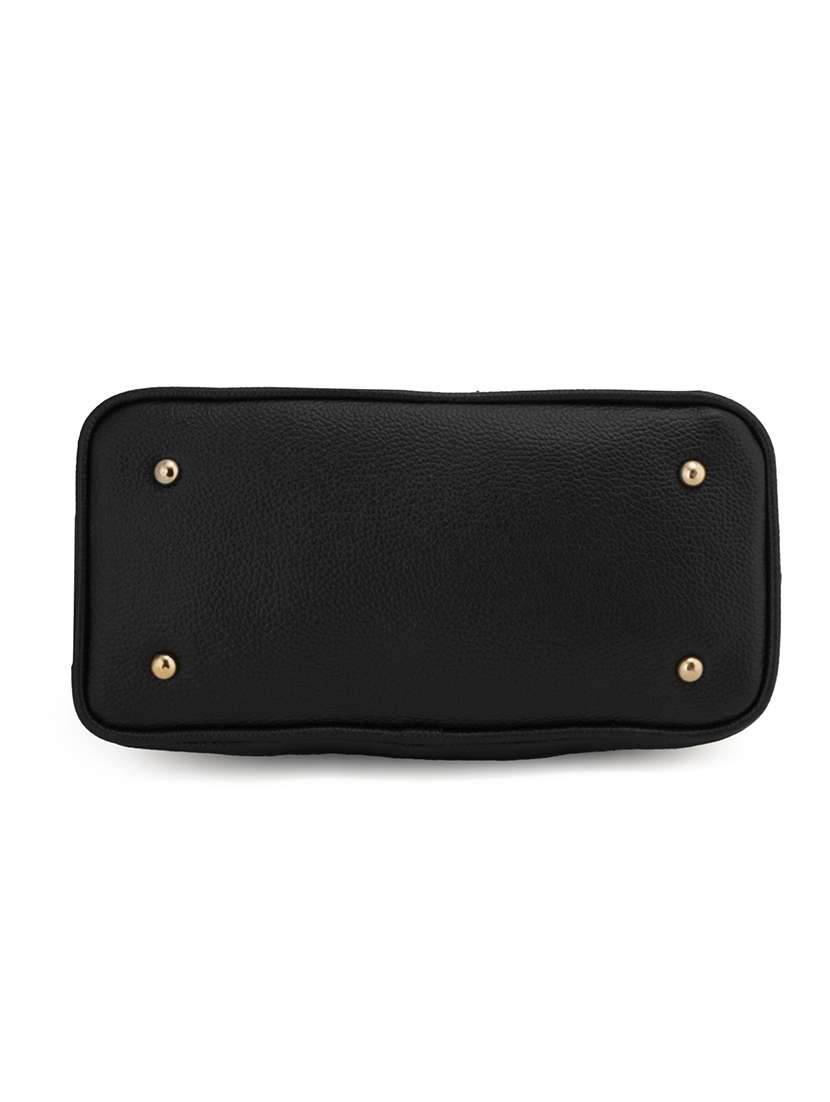 black leatherette (pu) sling bag - 19108484 - Standard Image - 4