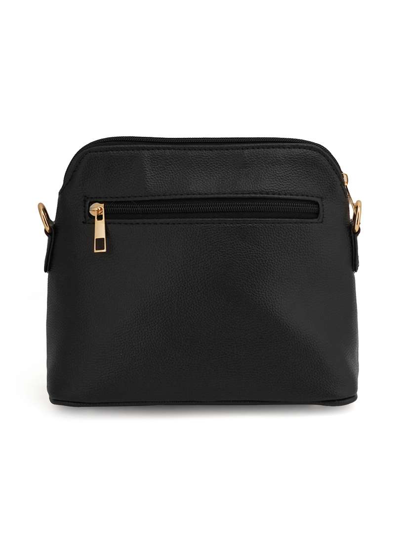 black leatherette (pu) sling bag - 19108485 - Standard Image - 1