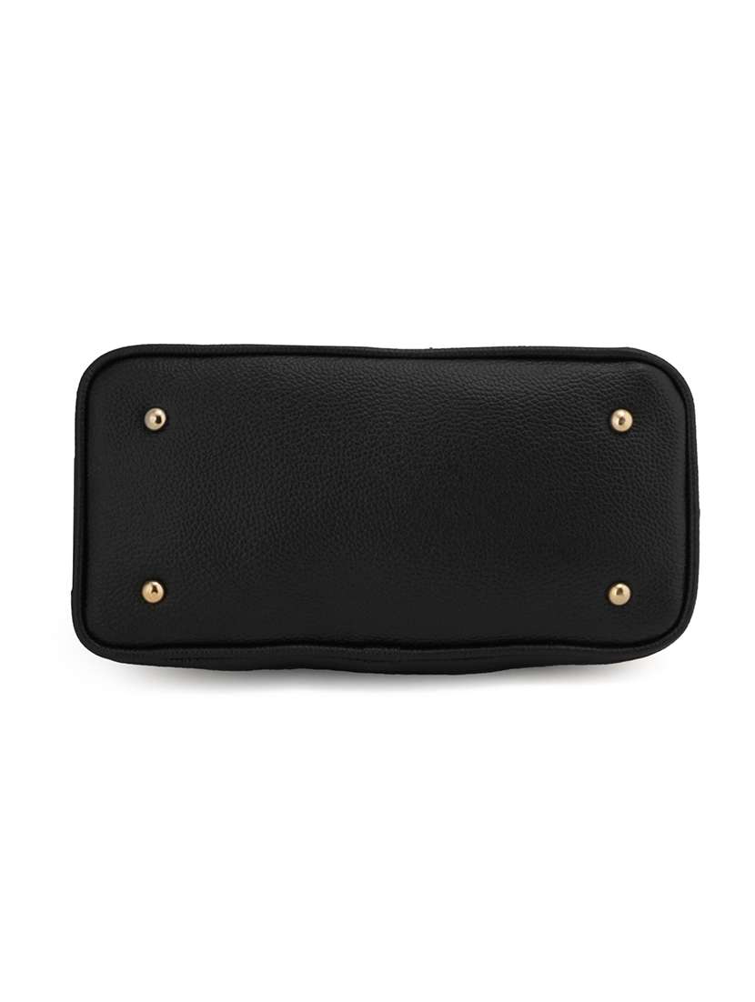 black leatherette (pu) sling bag - 19108486 - Standard Image - 4