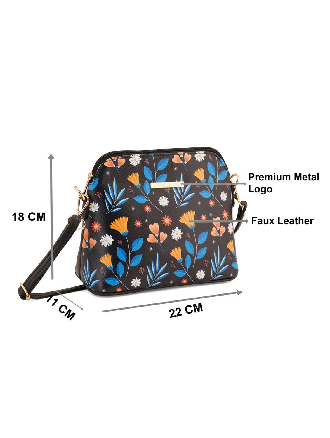 black leatherette (pu) sling bag - 19108488 - Standard Image - 4