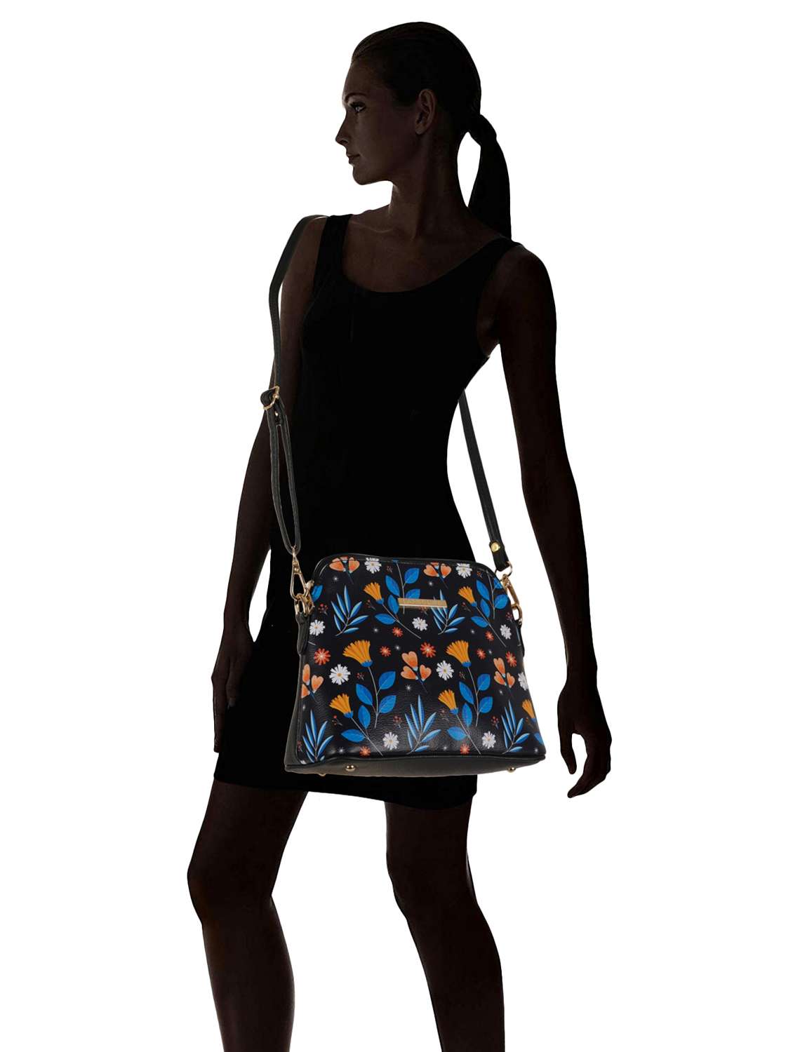 black leatherette (pu) sling bag - 19108488 - Standard Image - 6