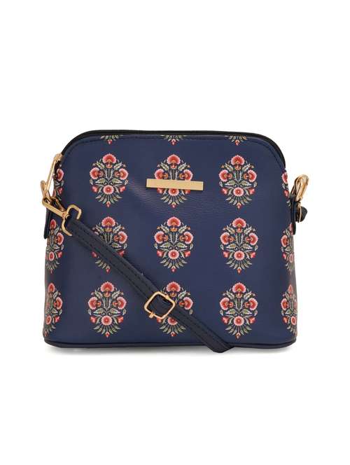 blue leatherette (pu) sling bag - 19108493 - Standard Image - 0