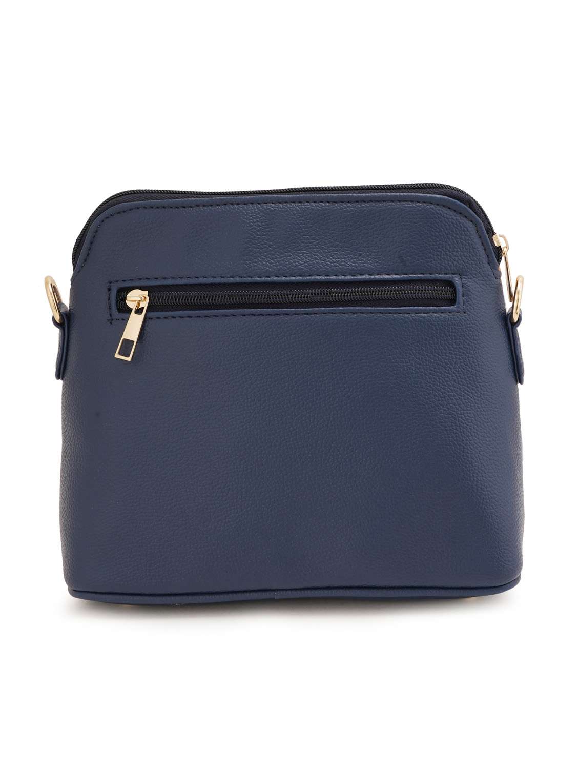 blue coloured leatherette (pu) regular sling bag - 19108496 - Standard Image - 1