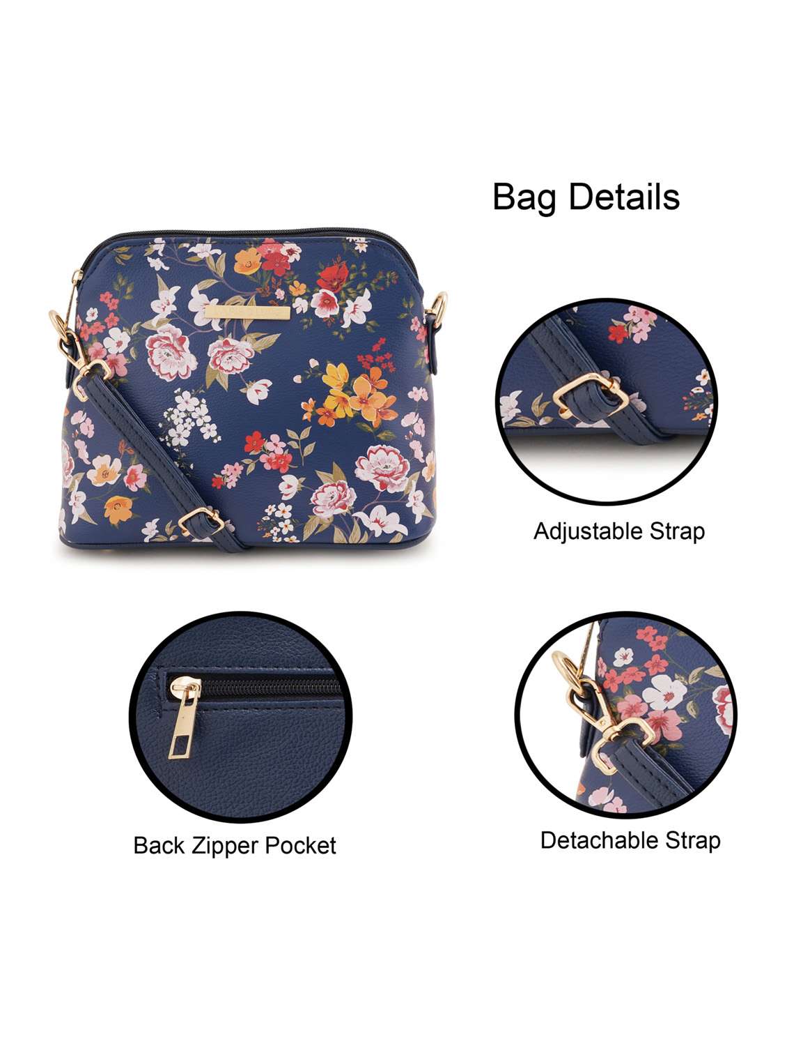 multi coloured leatherette (pu) regular sling bag - 19108497 - Standard Image - 6