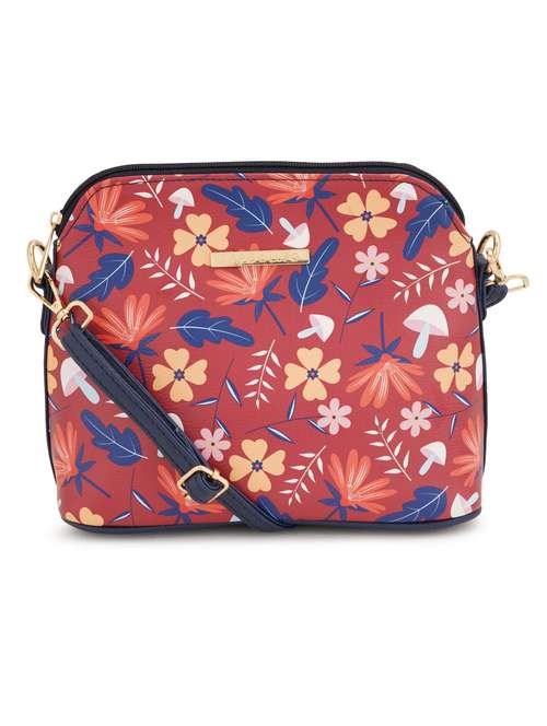 blue coloured leatherette (pu) regular sling bag - 19108499 -  Standard Image - 0