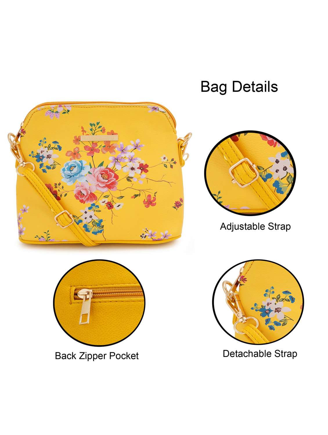 multi coloured leatherette (pu) regular sling bag - 19108512 - Standard Image - 6