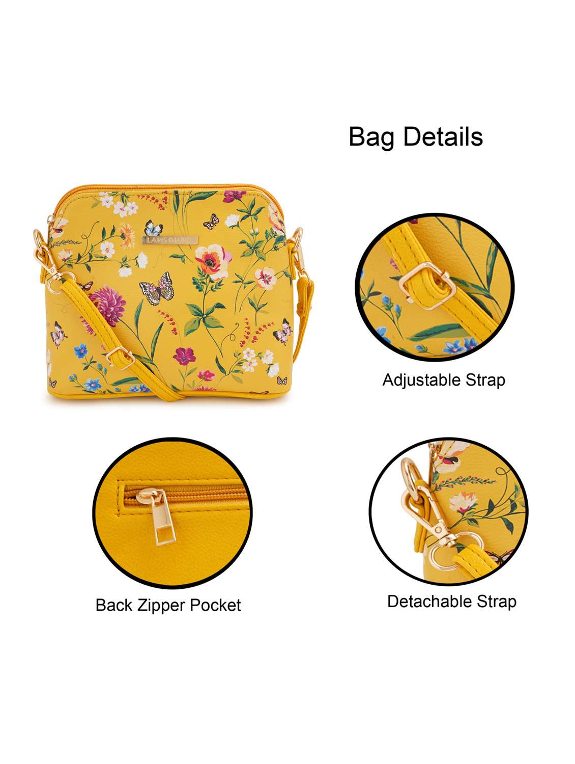 multi coloured leatherette (pu) regular sling bag - 19108514 - Standard Image - 6